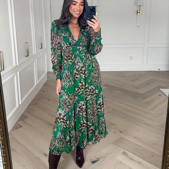 Odetta Ruffled V-Neck Dress - Picture 9 of 9